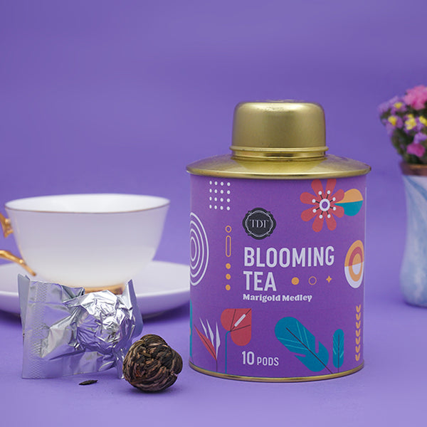 Marigold Medley Blooming Tea, 10pcs