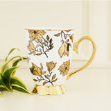 Limited Edition Bespoke Le Fleur White and Gold New Bone China Mug