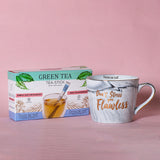 FREE Tea Stick Box with New Bone China Grey Marble Mug