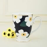 Limited Edition Black Unikko Flower Pattern, New Bone China Mug