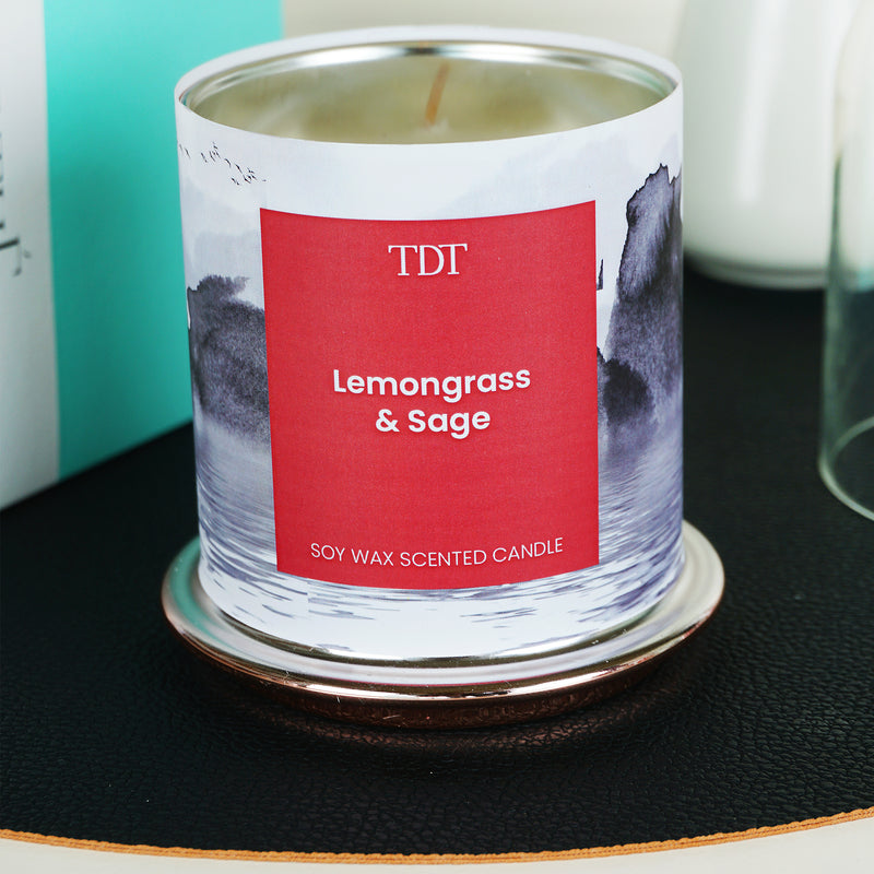 Soulcare - Lemongrass and Sage, Soy Wax Candle (60 hours)