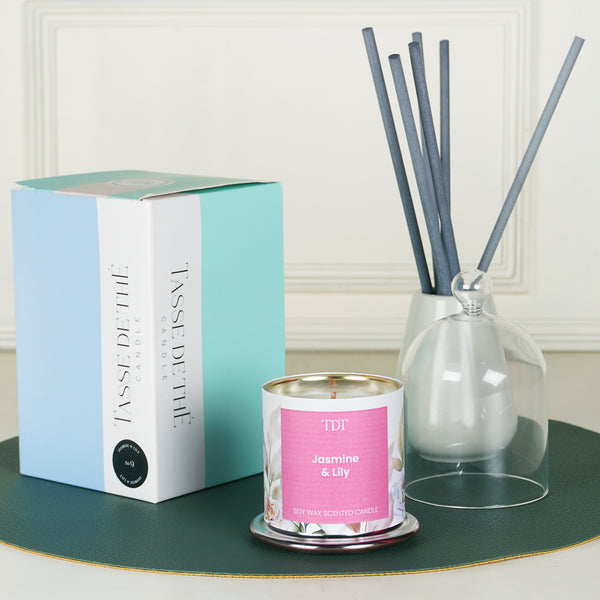 Gardenia -  Jasmine and Lily, Soy Wax Candle (35 hours)