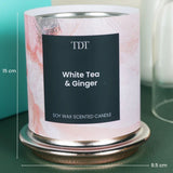 Oriental Whiff - White Tea and Ginger, Soy Wax Candle (60 hours)