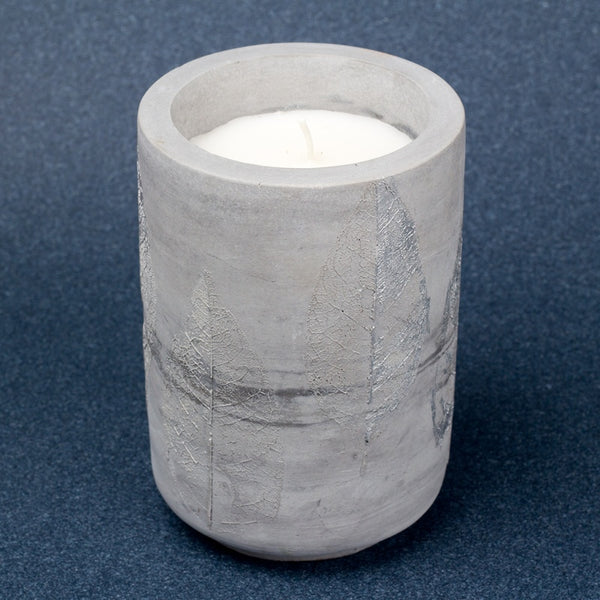 Silver foilage Candle