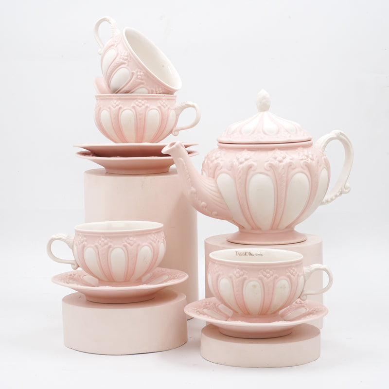Vintage Pieces Decorative Japanese Porcelain Tea Set- 20 Pieces | Chairish